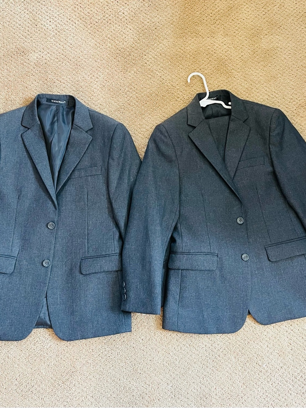 2 Boys Gray Blazers